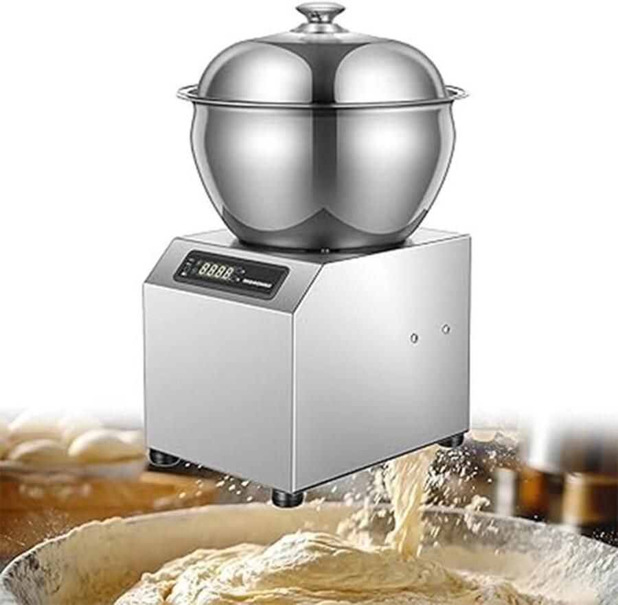 Elektrische Deegmixer Spiraalmixer Keukenmachine Professioneel Bakken Zware Dubbele Spiraal 5L Kom Capaciteit Zilver