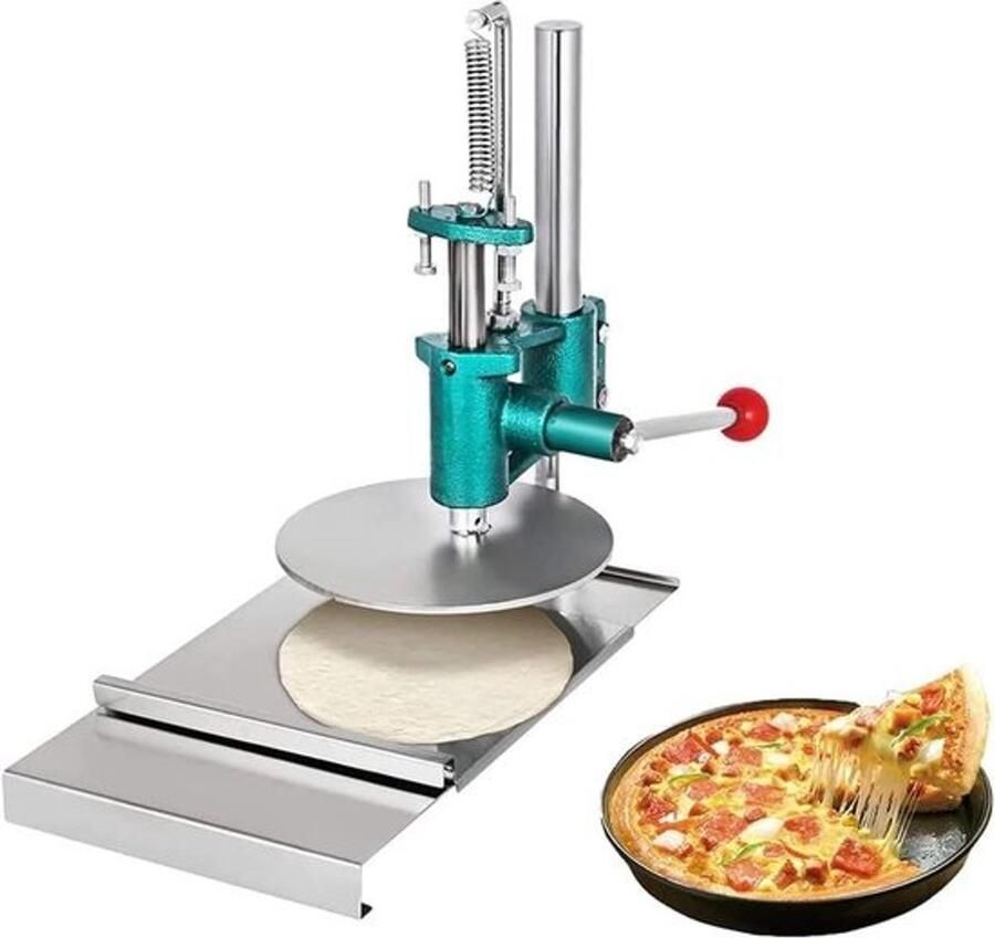 Elektrische Deegpers Machine RVS Handmatig Pletter voor Pizza Pasta en Gebak