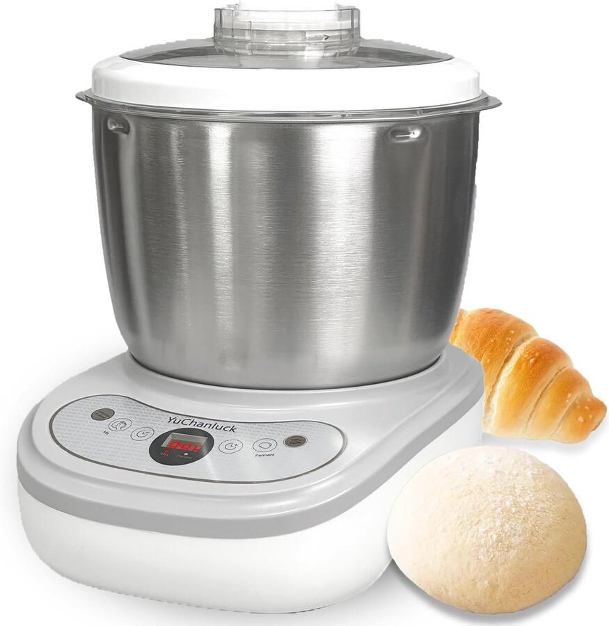 Deeg Mixer Keukenmachine Deegmaker Brood Bakken Fermentatie Constante Temperatuur 7 Liter Capaciteit Grijs