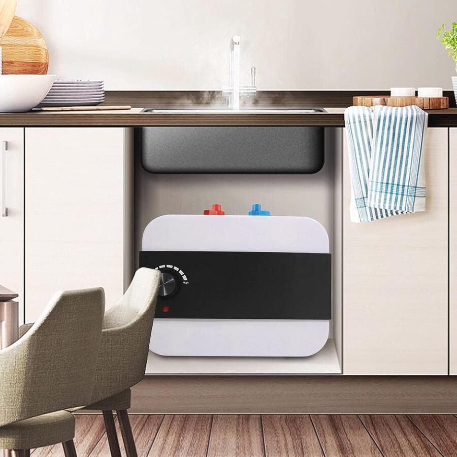 Elektrische Doorstroomboiler 6 Liter voor Keuken en Badkamer 1500W Drukvast Wit