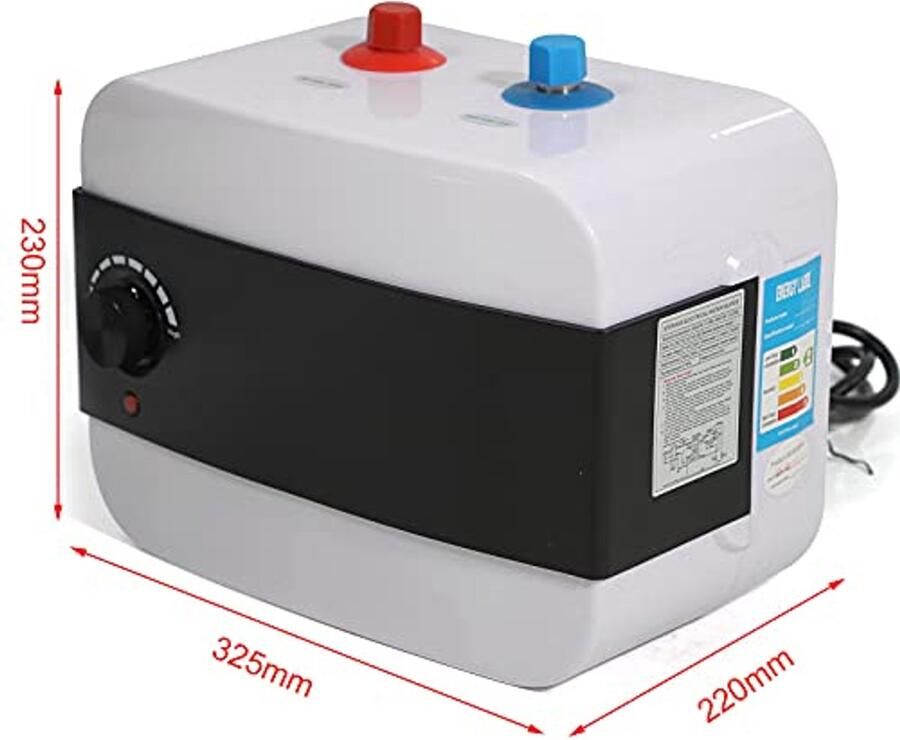 Elektrische Doorstroomboiler 6 Liter voor Keuken en Badkamer 1500W Drukvast Wit - Foto 4