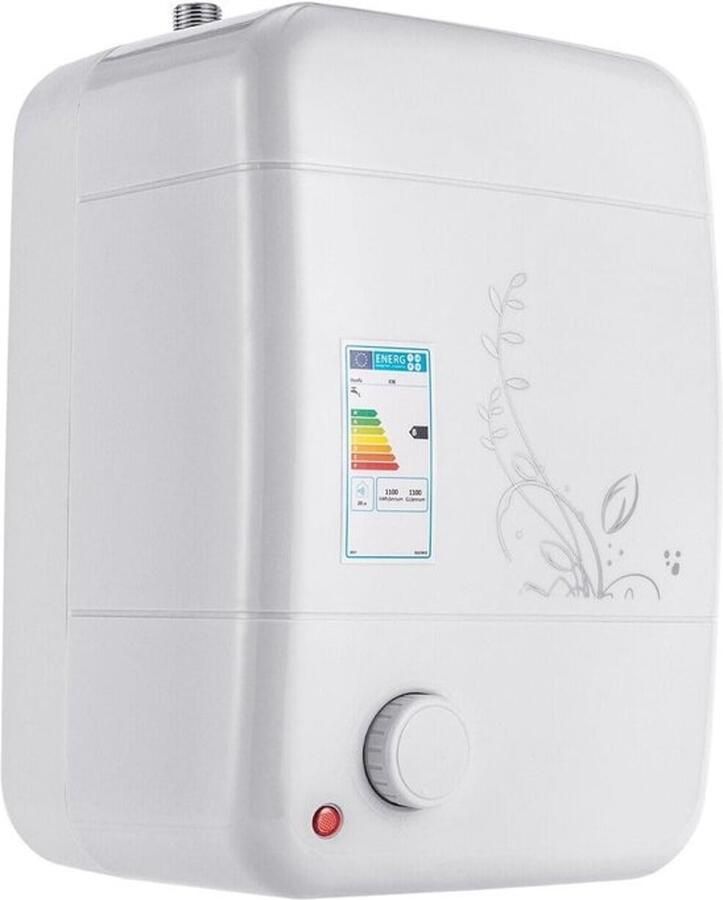 Elektrische doorstroomboiler Compacte boiler Direct warm water Brede temperatuurregeling 8 liter Wit