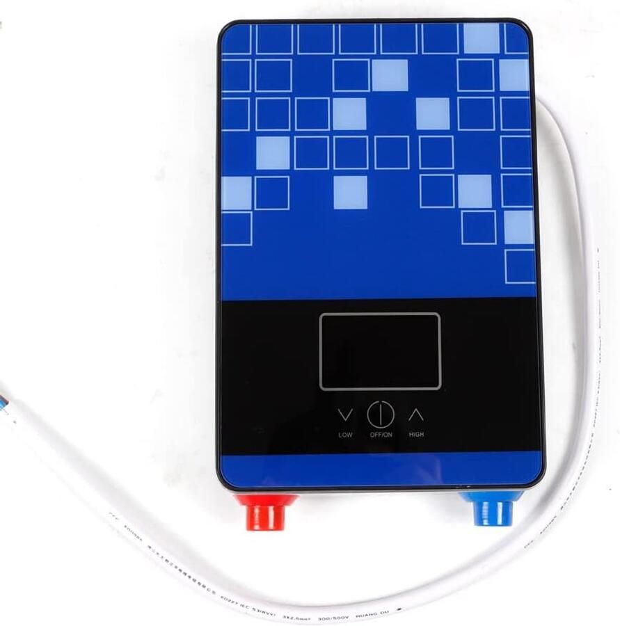 Elektrische doorstroomboiler Direct warm water Badkamer keuken Veilig en instelbaar 65 kW blauw