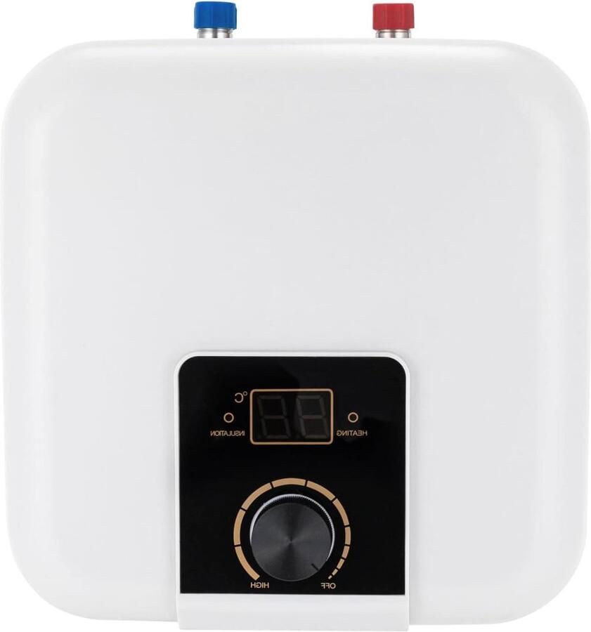 Elektrische doorstroomboiler Mini boiler Direct warm water Compacte wandmontage 8 liter inhoud Wit