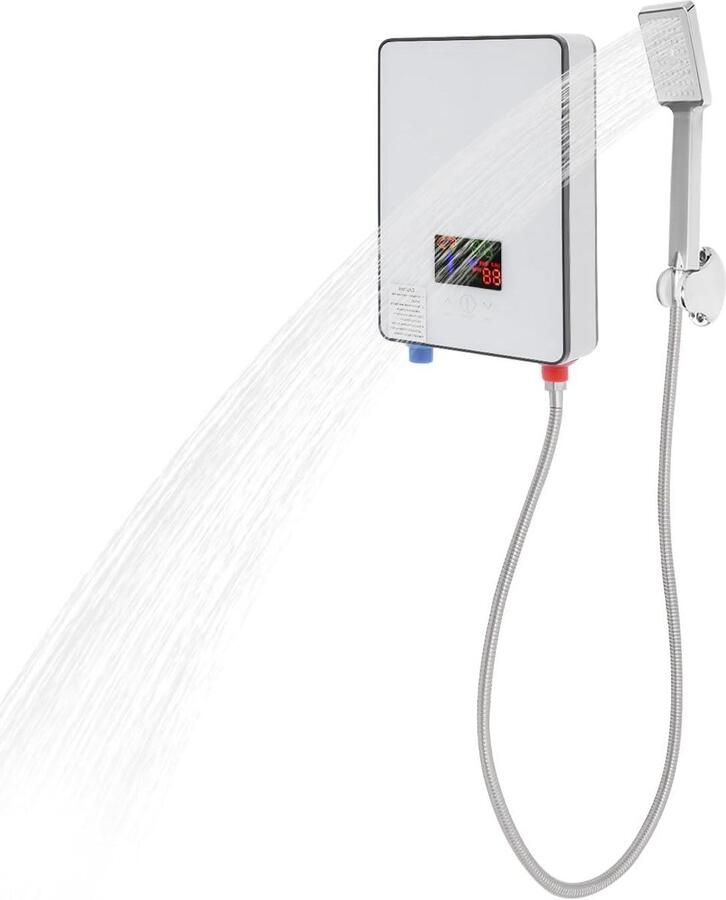 Elektrische Doorstroomboiler Mini Boiler Direct Warm Water Instelbare Temperatuur 4500 Watt Wit