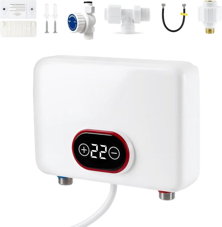 Elektrische Doorstroomboiler Mini Boiler Direct Warm Water Snelle Opwarming 5500 Watt Wit