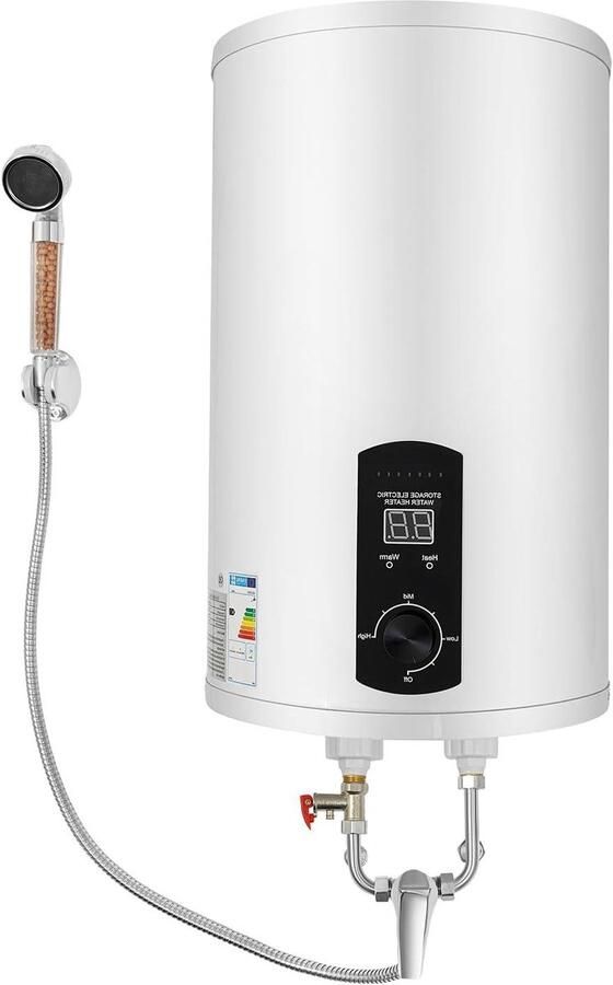 Elektrische Doorstroomboiler Warmwaterboiler Douche Direct Warm Water Instelbare Temperatuur 30 liter Wit