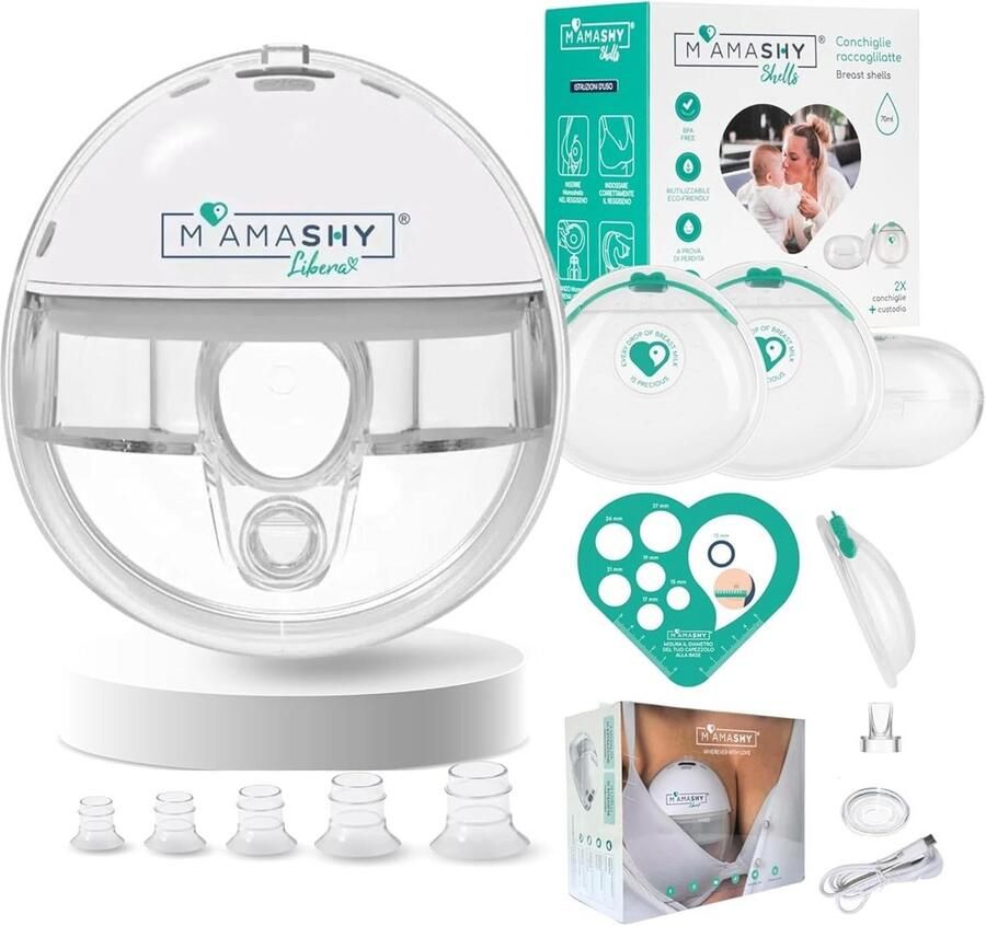 Elektrische Draagbare Borstkolf Set met Melkbakjes Zachte Siliconen BPA-Vrij