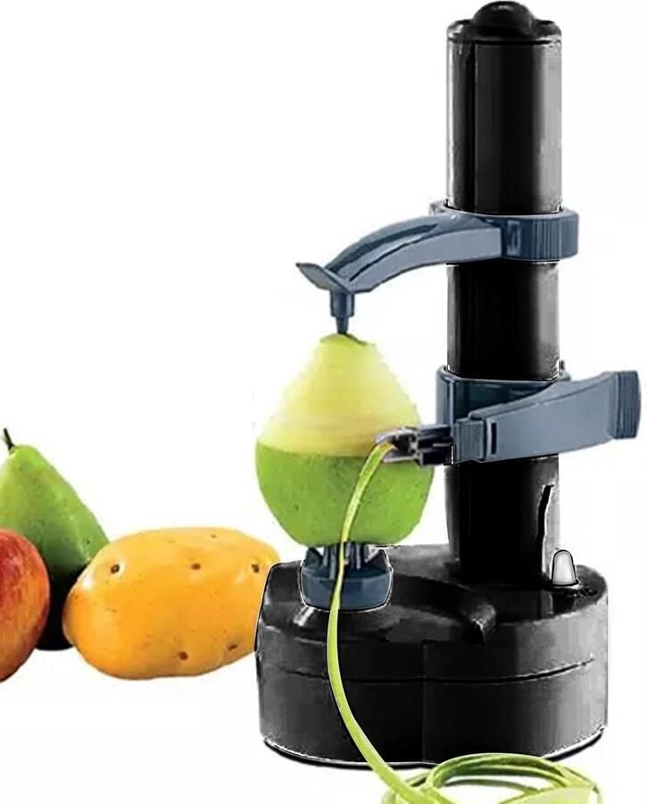 Elektrische Dunschiller Automatische Schilmachine Snel Groenten Schillen Automatische Balansfunctie 30 x 15 cm Zwart