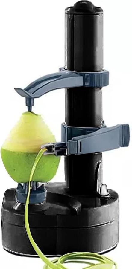 Elektrische Dunschiller Automatische Schilmachine Snel Groenten Schillen Zelfbalancerend Ontwerp 30 x 15 cm Zwart