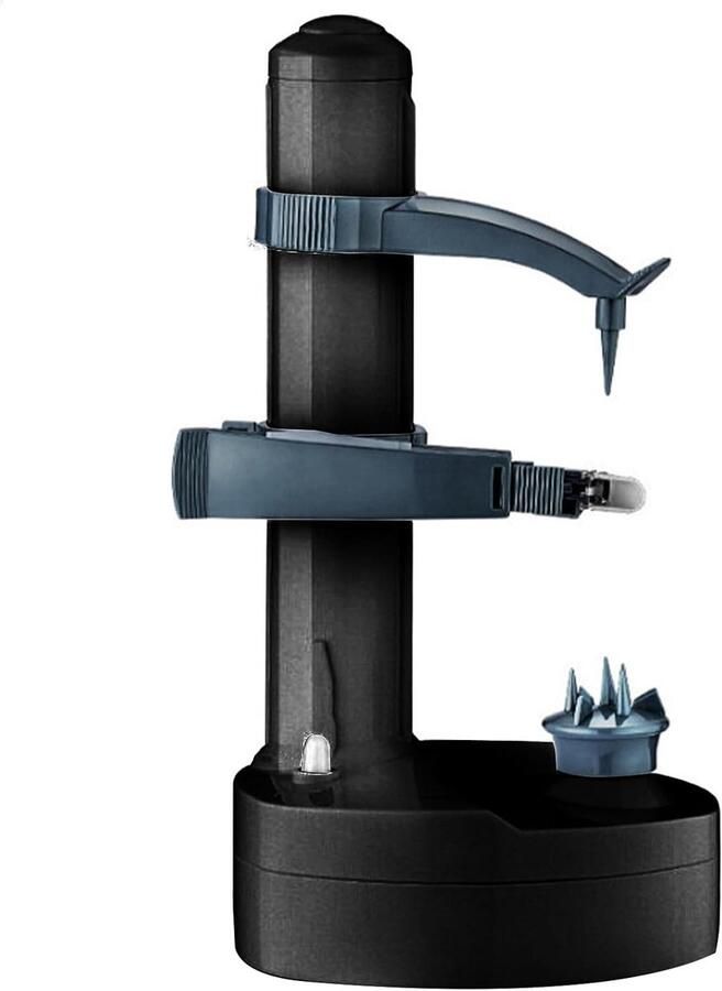 Elektrische Dunschiller Groente Fruit Schillen Snel en Gemakkelijk Automatisch Balancerend 30x15 cm Zwart