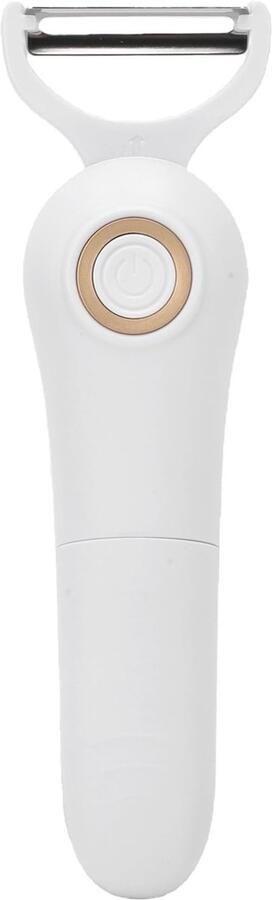 Elektrische Dunschiller Keukenschiller Aardappelschiller Snel Groenten Schillen 3 Roestvrijstalen Messen Wit