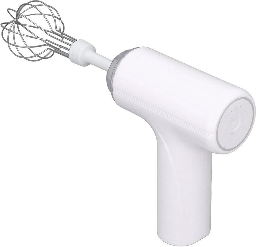 Elektrische Eierklopper Draadloze Handmixer Beslag Maken 3 Snelheden 23 x 20 x 5 cm Wit