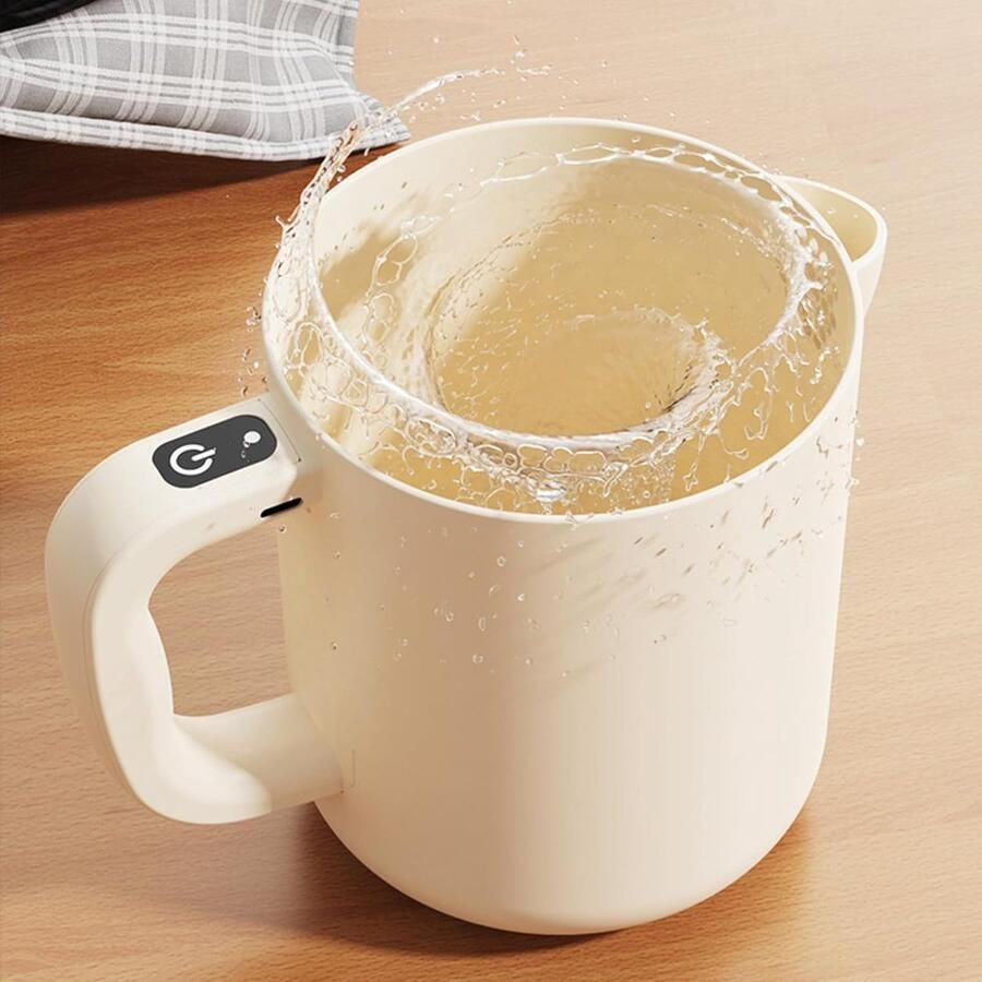 Elektrische Eierklopper Keukenmixer Draadloos Beslag Mixen Zelfreinigend Mechanisme 1 liter Beige
