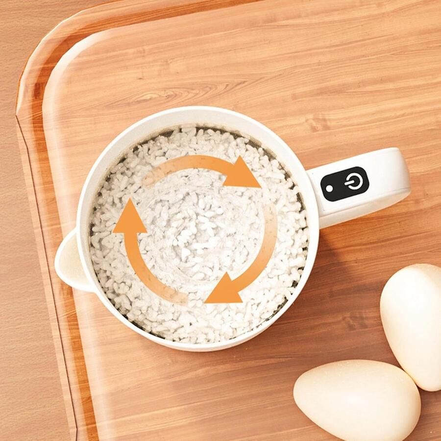 Elektrische Eierklopper Oplaadbare Mixer Keuken Bakken Zelfreinigend Mechanisme 1 liter Beige