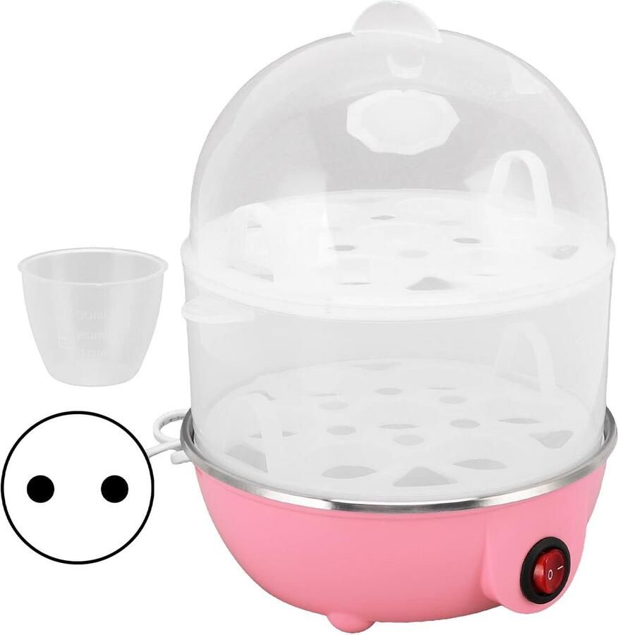 Elektrische Eierkoker 14 Eieren 2 Lagen 350W Snelle Automatische Kookfunctie