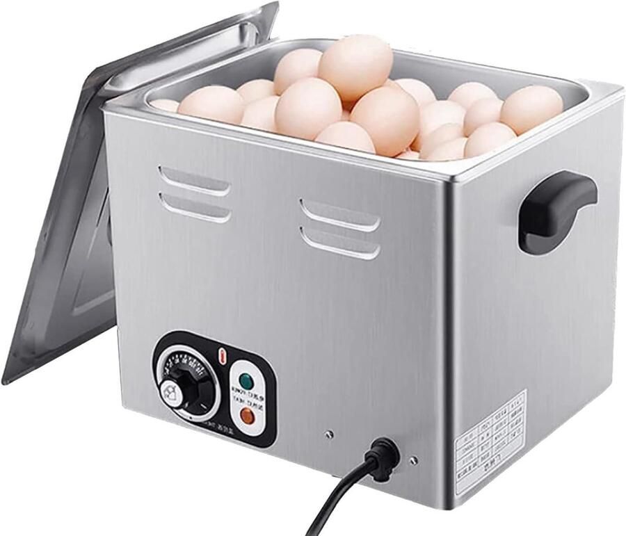 Elektrische Eierkoker Apparaat Eieren Koken Perfect Gekookte Eieren Langzaam Garen Methode Tot 60 Eieren Zilver