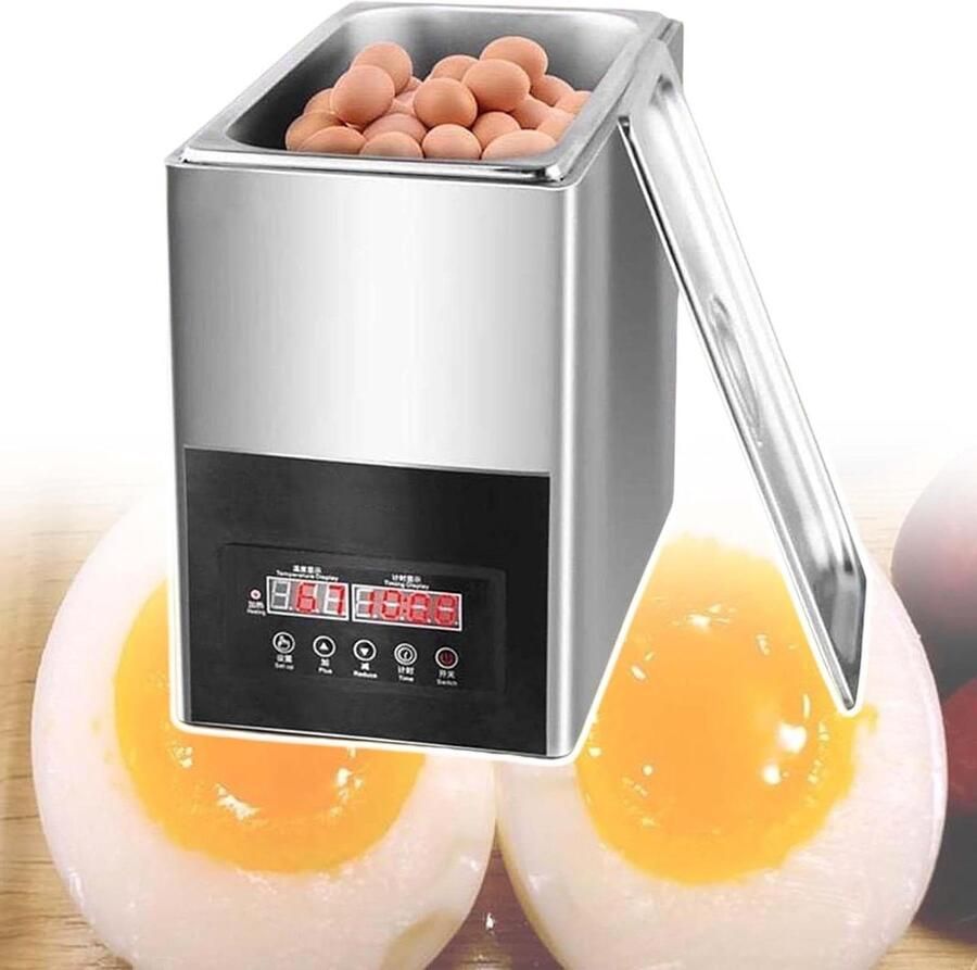Elektrische Eierkoker Digitaal Eieren Koken Intelligente Temperatuurregeling 50 Eieren Zilver