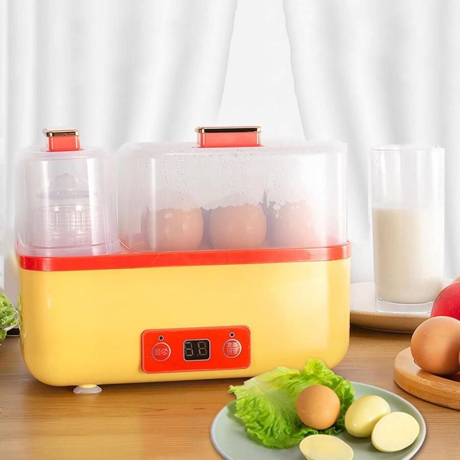 Elektrische Eierkoker Eierapparaat Koken Ontbijt Bereiden Automatische Uitschakeling Capaciteit 6 Eieren Wit