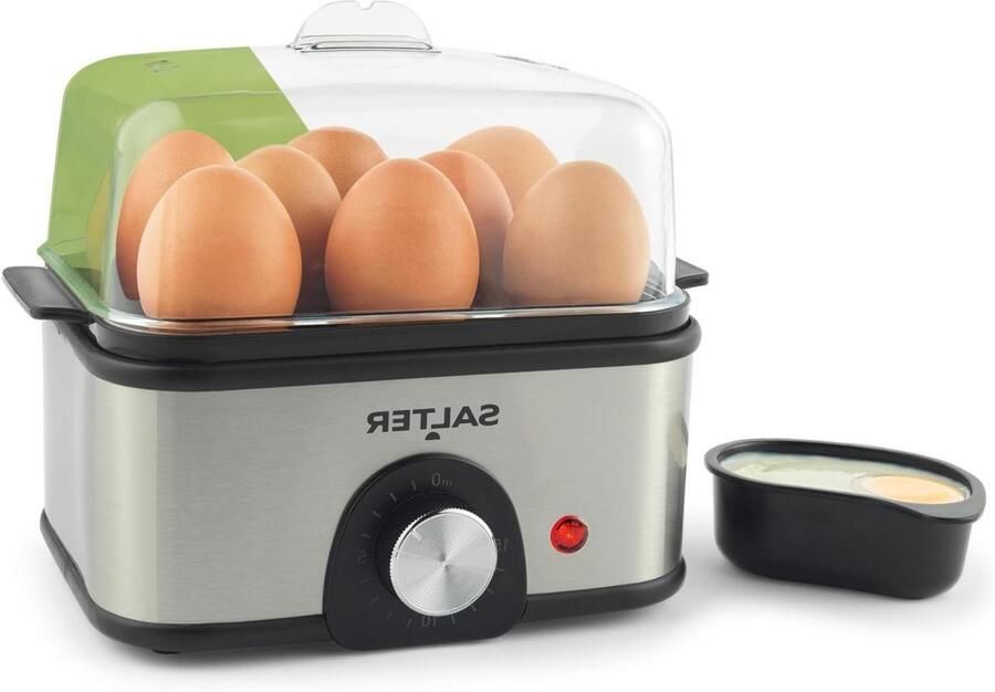 Elektrische Eierkoker Eierbereider Ontbijt Maken Veelzijdig Koken 8 Eieren Zilver - Foto 1