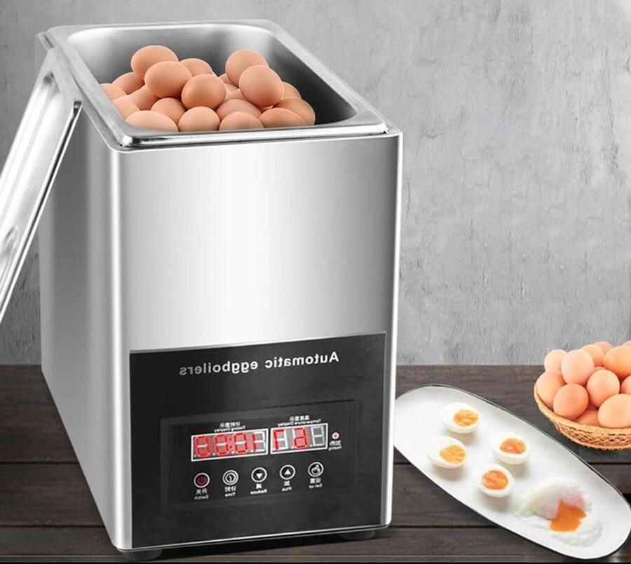 Elektrische Eierkoker Eiermaker Pocheerder Perfecte Eieren Koken Intelligente Temperatuurregeling 9L Capaciteit Wit