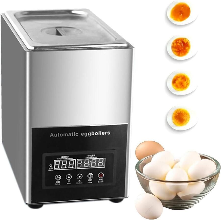Elektrische Eierkoker Eierstomer Stoomkoker Eieren Koken Automatische Uitschakeling 9L capaciteit Zilver