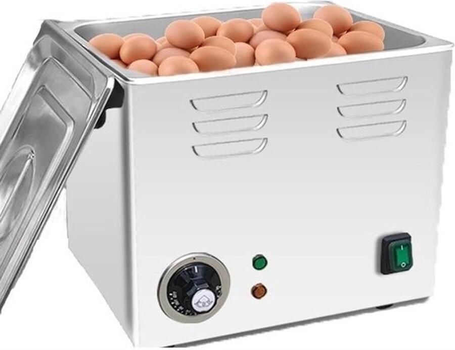 Elektrische Eierkoker Keukenapparaat Ontbijt Bereiden Intelligente Temperatuurregeling 60 Eieren Zilver
