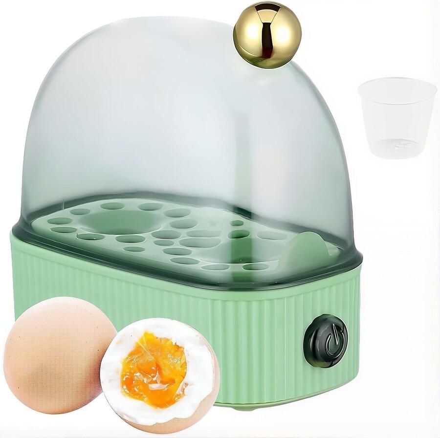 Elektrische Eierkoker Mini Stomer Snel Eieren Koken Automatische Uitschakeling 2 Eieren Capaciteit Groen