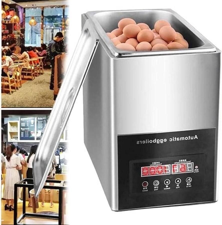 Elektrische eierkoker Pocheerder en omeletmaker Eieren koken Grote capaciteit 9 Liter Roestvrij staal