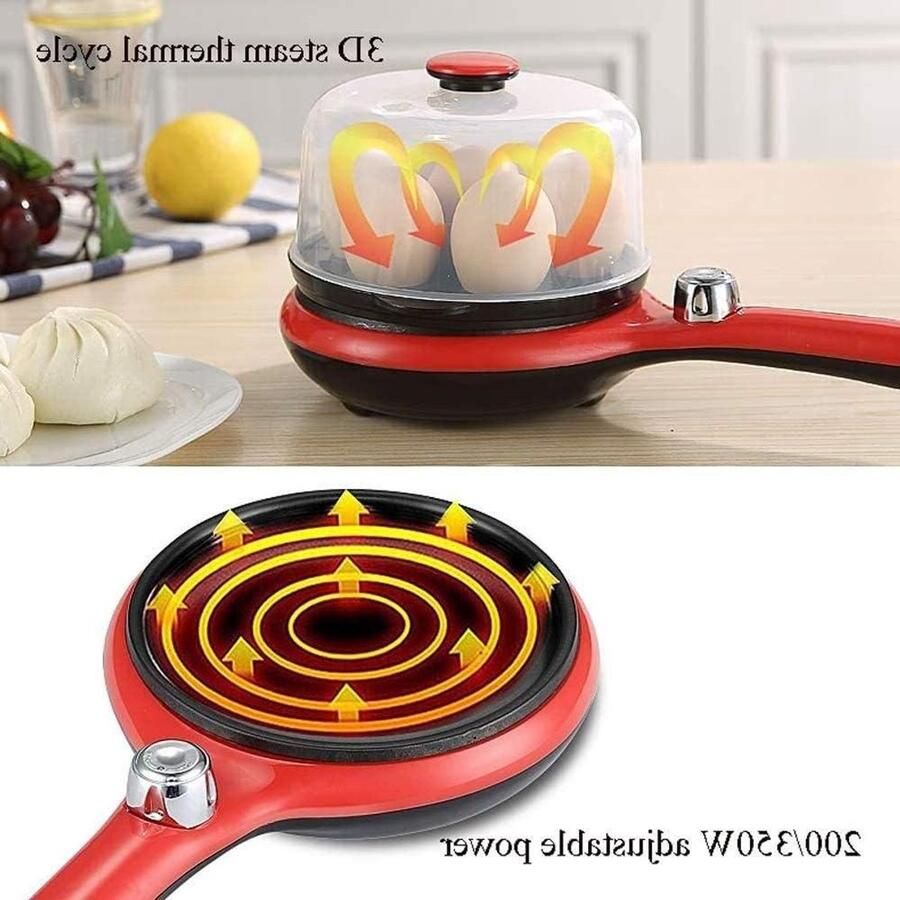 Elektrische eierkoker Snel koken Ontbijt maken Automatische uitschakeling 14 eieren Wit