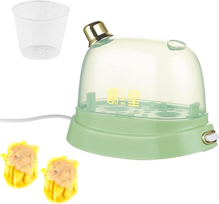 Elektrische Eierkoker Stoomkoker Eieren Koken Stoomt Twee Eieren 12x10x7 cm Groen