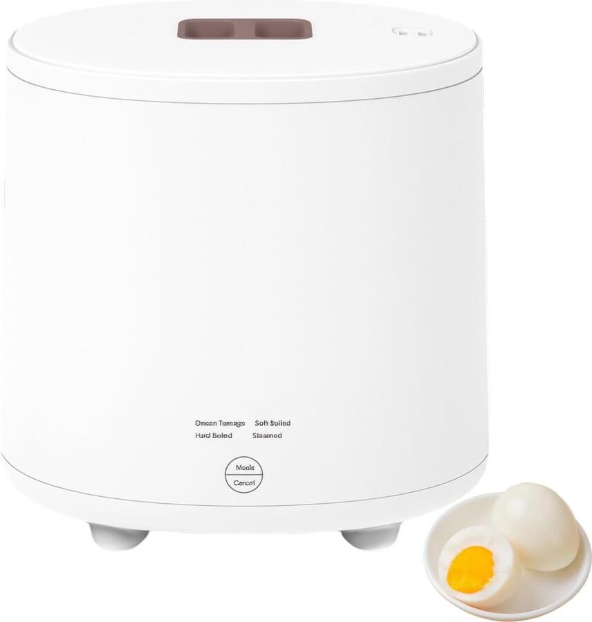 Elektrische Eierkoker Stoomkoker Ontbijt Maken Automatische Uitschakeling 4 Eieren Capaciteit Wit