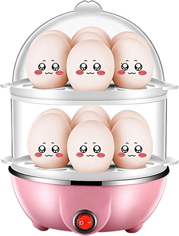 Elektrische Eierkoker voor 14 Eieren met Dubbele Laag en Automatische Uitschakeling