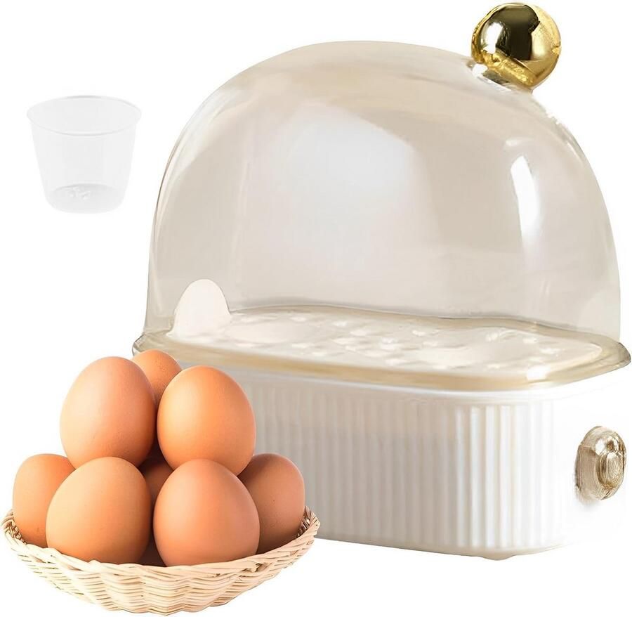 Elektrische Eierkoker voor 2 Eieren met Timer Snel en Gemakkelijk Hardgekookt