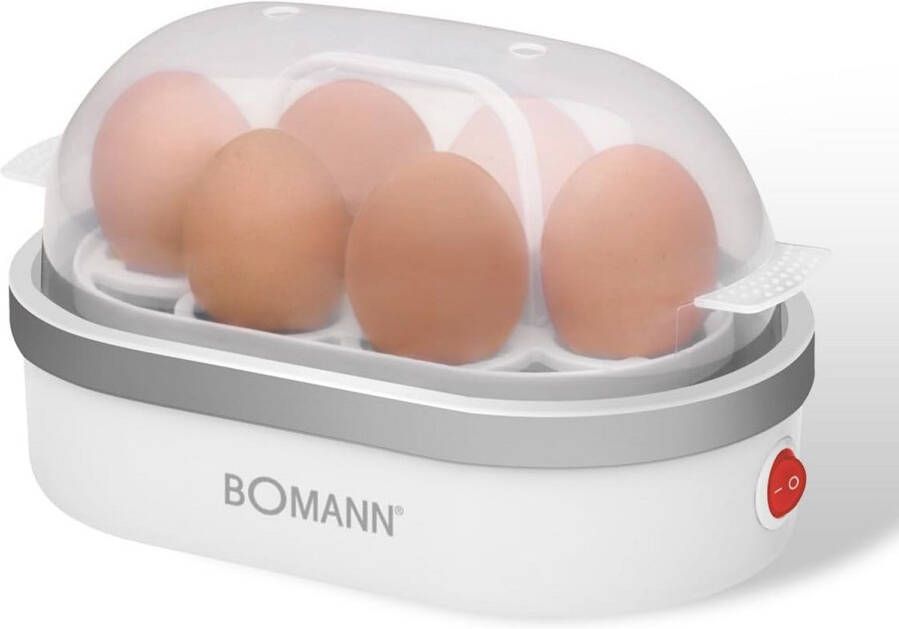 Elektrische eierkoker voor 6 eieren met anti-aanbaklaag en zoemer