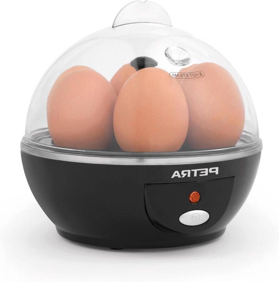 Elektrische Eierkoker Zacht- Of Hardgekookte Eieren Capaciteit 6 Eieren 2 Pocheerlades Maatbeker BPA-vrij 430W
