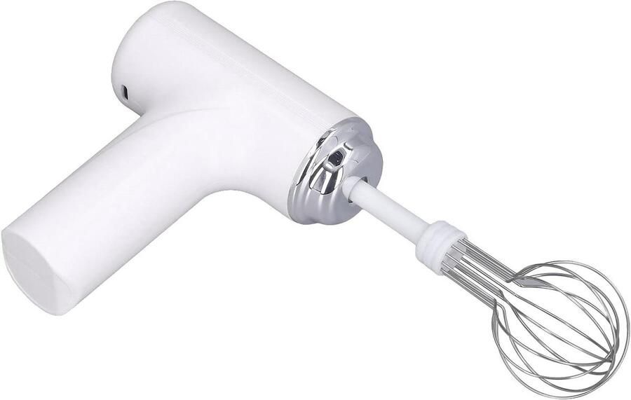 Elektrische Handmixer Draadloze Klopper Thuis Bakken 3 Snelheden 23D x 20B x 5H cm Wit