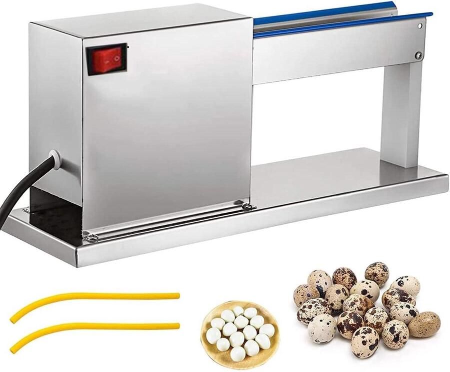 Elektrische Eierpeller Kwarteleitjes Pellen Snel Keukenwerk Krachtige 28W Motor 36 x 165 x 9 cm Zilver