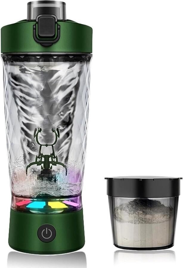 Elektrische eiwitshaker 650 ml elektrische proteïneshaker automatische proteïnemixer USB C oplaadbare eiwitmixer shakebekers voor proteïneshakes maaltijdvervanging BPA-vrij