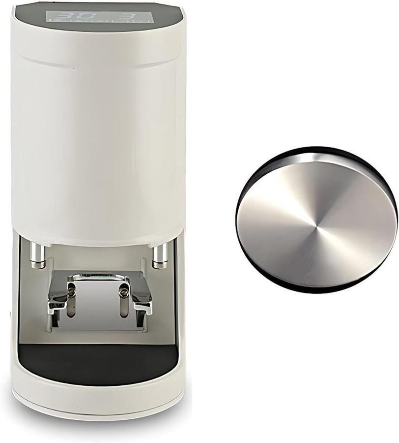 Elektrische Espressostamper Koffiepers Moeiteloze Koffiebereiding Instelbare Druk 58 mm Wit