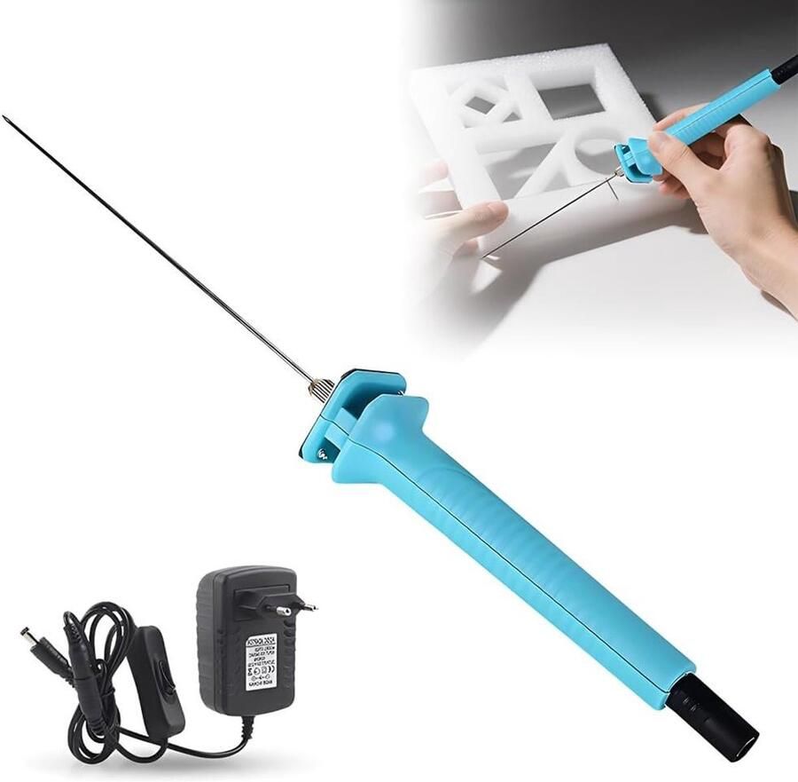 Elektrische Foam Cutter Hete Draad Snijder Ambachtelijk Maken Snel en Schoon Snijden 20 cm Blauw