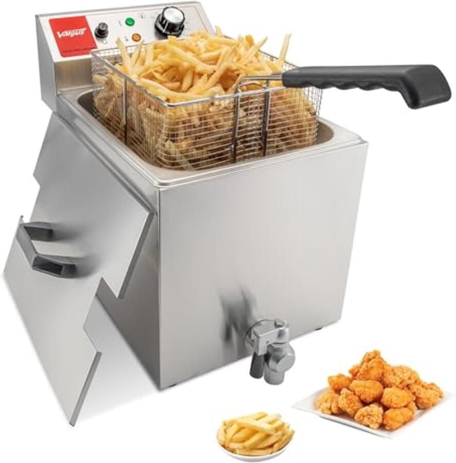 Elektrische Friteuse 13L Commerciële RVS Frituurpan met 3300W voor Keuken