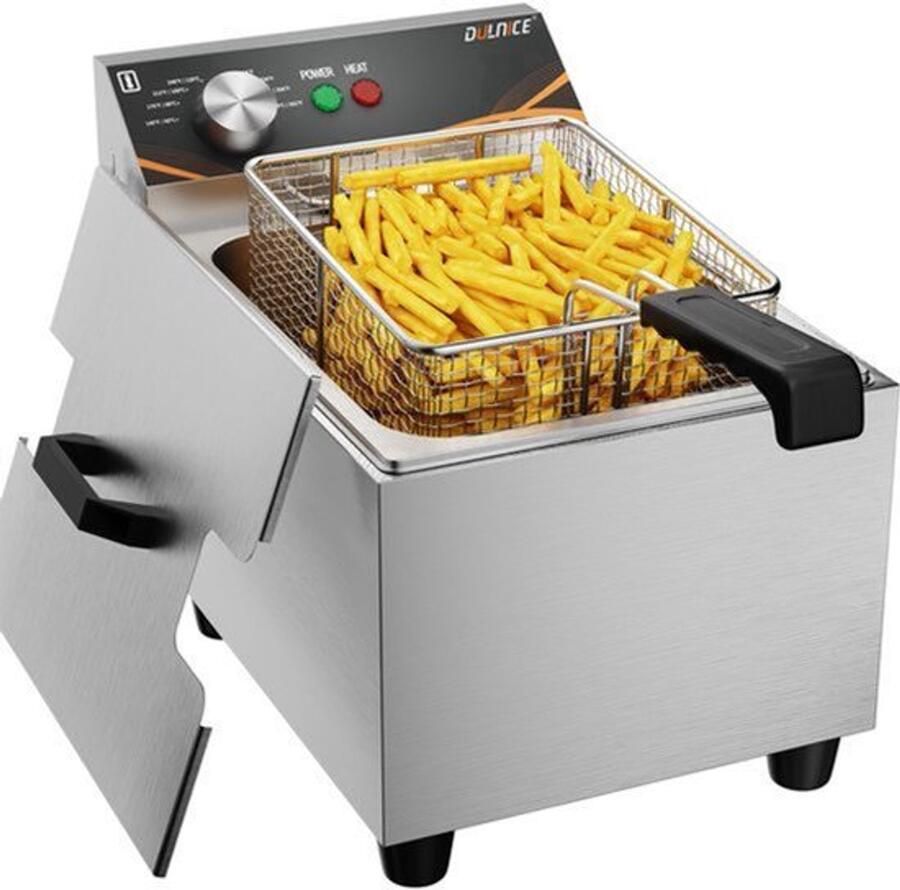 Elektrische Friteuse 8 Liter Capaciteit 3000 Watt Vermogen Roestvrij Staal Voor Thuis En Horeca