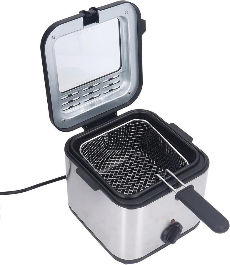 Elektrische Friteuse Frituurpan Gezinsmaaltijden Bereiden Snelle Gelijkmatige Garing 25 L Zilver