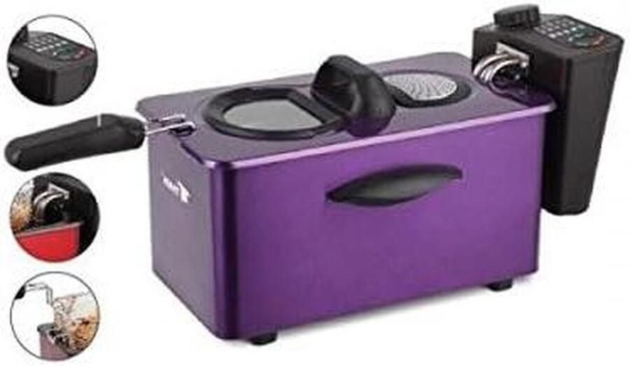 Elektrische friteuse Frituurpan Lekker koken Grote capaciteit 35 liter Paars
