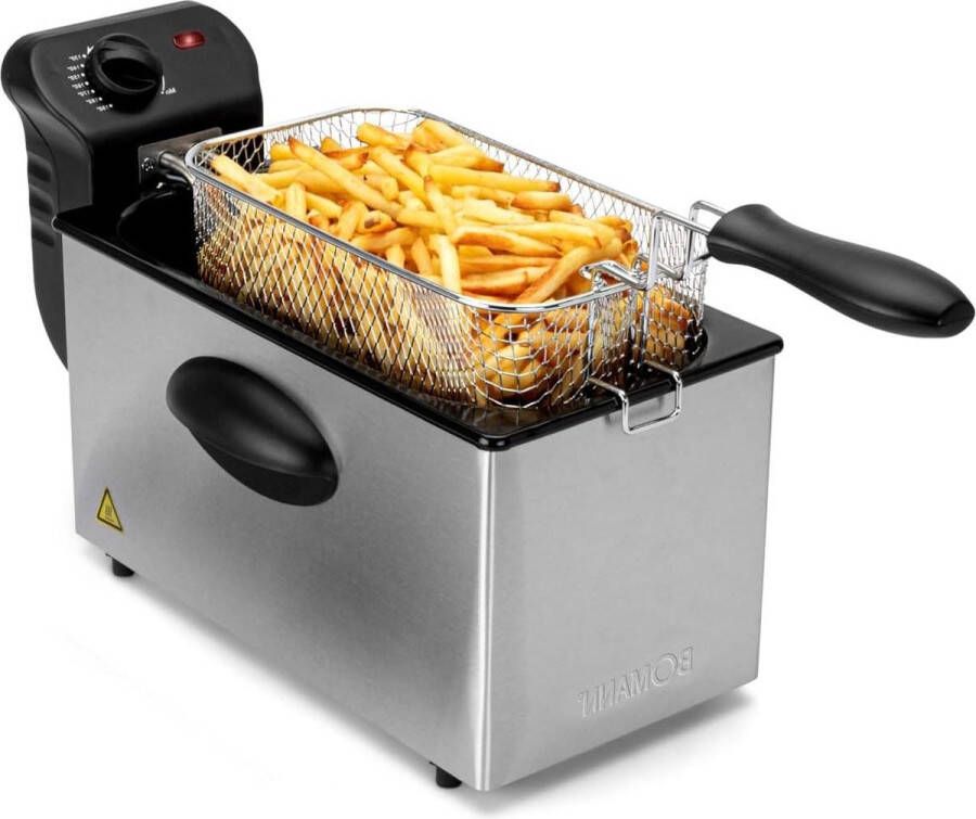 Elektrische friteuse met olie Semi-pro friteuse FR 2264 CB 3 L Zwart en RVS
