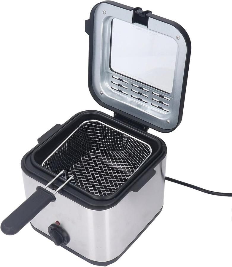 Elektrische Friteuse Snelkookfriteuse Familie Frituren Instelbare Temperatuur 25 Liter Capaciteit Zilver