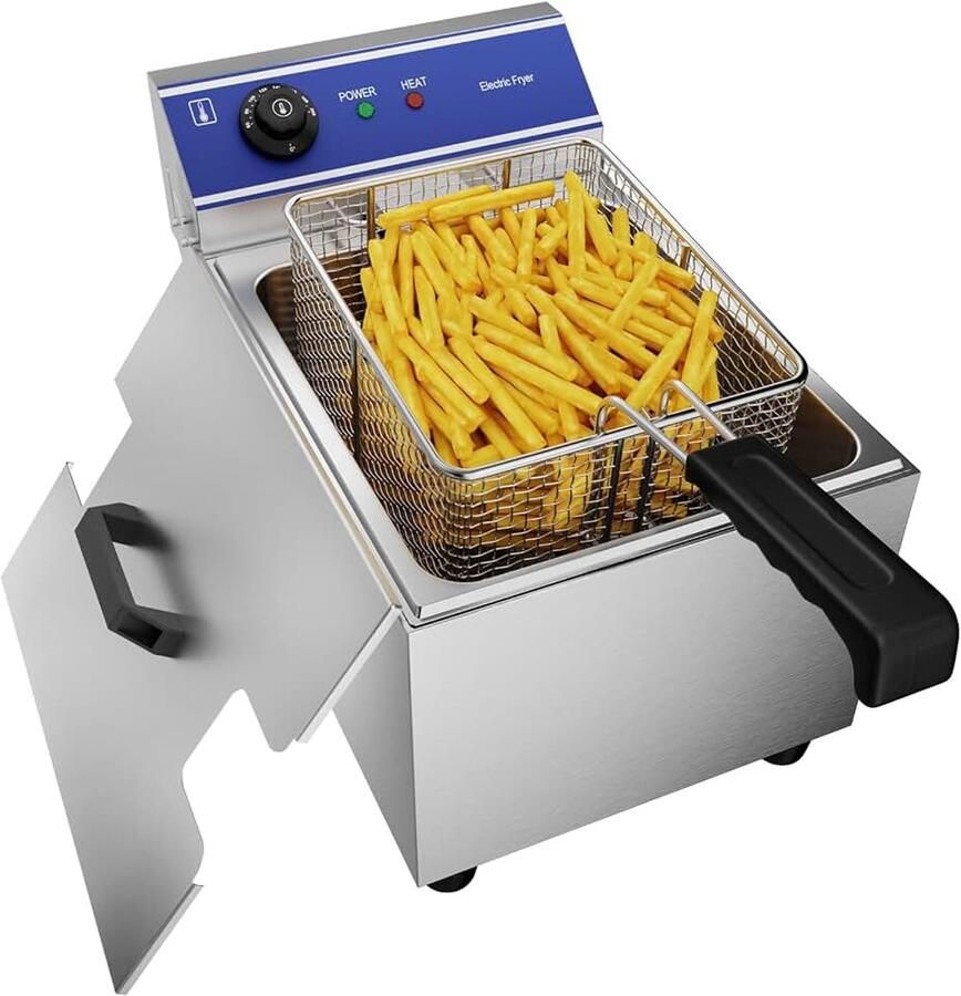 Elektrische friteuse van roestvrij staal 3000 W 220 V-240 V thermostaat 60-200 °C - Foto 1