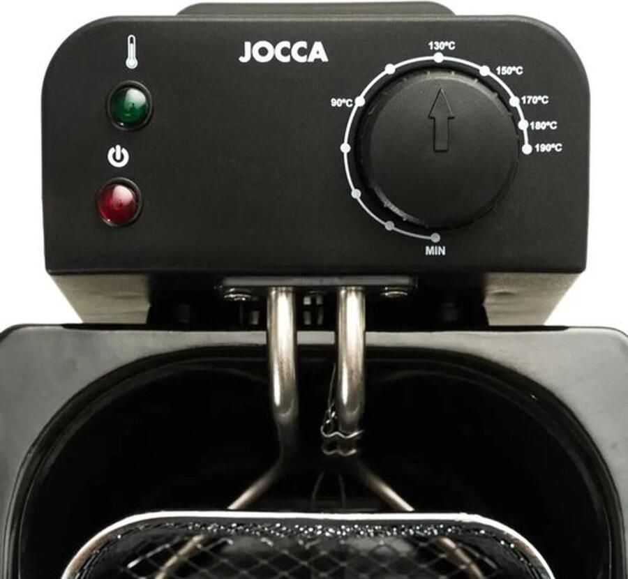 Elektrische friteuse Vermogen Regelbare Thermostaat Uitneembare Mand met Anti-Scald Grip Roestvrijstalen Deksel Afvoerkraan en Geurfilter 2200W 3L