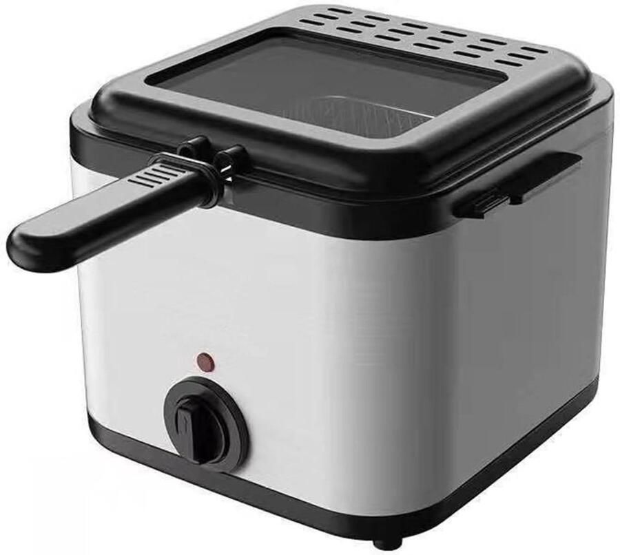 Elektrische Frituurpan Frituurmachine Thuis Dagelijks Koken Instelbare Temperatuur 25 Liter Zilver